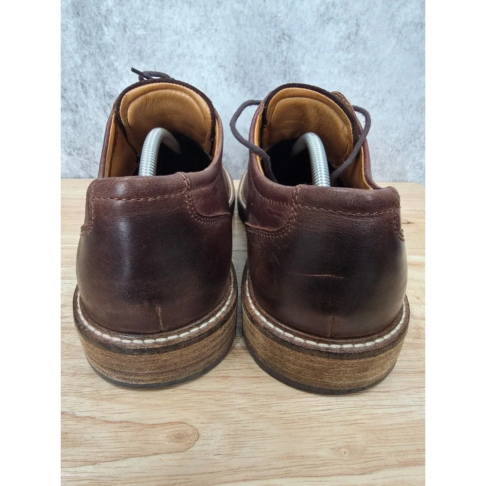 ECCO Kenton Derby Shoes Mens 12 EU 46 Brown Suede Leather Wingtip Oxford Comfort